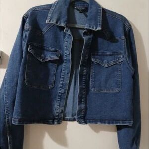 Stylish Denim Blue Women's Jean Jacket